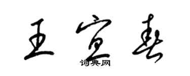 梁锦英王宜春草书个性签名怎么写