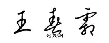 梁锦英王春霜草书个性签名怎么写