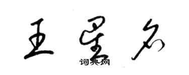 梁锦英王星名草书个性签名怎么写