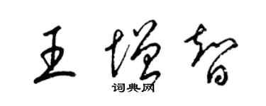 梁锦英王增智草书个性签名怎么写