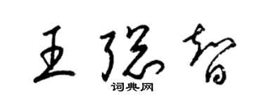 梁锦英王聪智草书个性签名怎么写