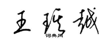 梁锦英王琪越草书个性签名怎么写