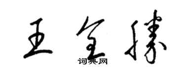 梁锦英王全胜草书个性签名怎么写