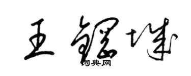梁锦英王钢城草书个性签名怎么写