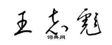 梁锦英王志彪草书个性签名怎么写