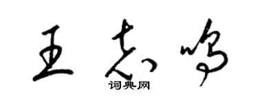 梁锦英王志鸣草书个性签名怎么写