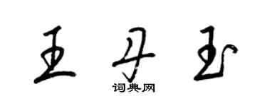 梁锦英王丹玉草书个性签名怎么写