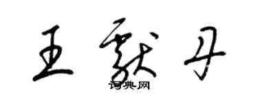 梁锦英王献丹草书个性签名怎么写