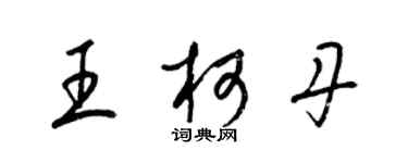 梁锦英王柯丹草书个性签名怎么写