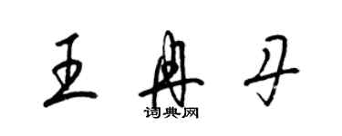 梁锦英王冉丹草书个性签名怎么写