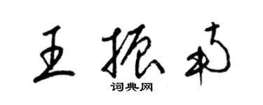梁锦英王振南草书个性签名怎么写