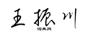 梁锦英王振川草书个性签名怎么写