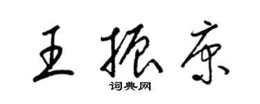 梁锦英王振康草书个性签名怎么写