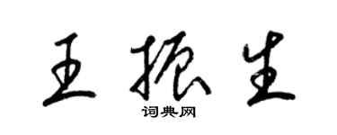 梁锦英王振生草书个性签名怎么写