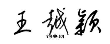 梁锦英王越颖草书个性签名怎么写
