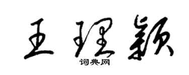 梁锦英王理颖草书个性签名怎么写