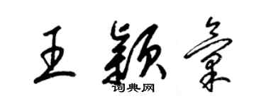 梁锦英王颖汇草书个性签名怎么写