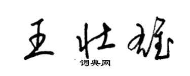 梁锦英王壮雄草书个性签名怎么写