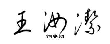 梁锦英王汝洁草书个性签名怎么写