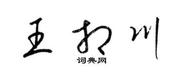 梁锦英王相川草书个性签名怎么写