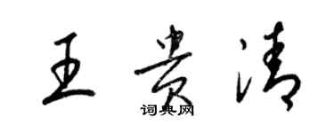 梁锦英王贵清草书个性签名怎么写