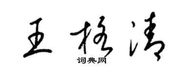 梁锦英王格清草书个性签名怎么写