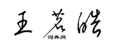 梁锦英王茗皓草书个性签名怎么写