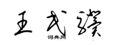 梁锦英王民骥草书个性签名怎么写