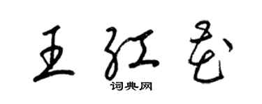 梁锦英王红花草书个性签名怎么写