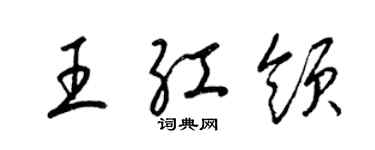 梁锦英王红领草书个性签名怎么写