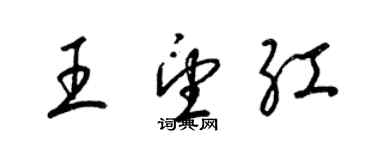 梁锦英王望红草书个性签名怎么写