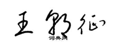 梁锦英王朝征草书个性签名怎么写