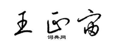 梁锦英王正宙草书个性签名怎么写