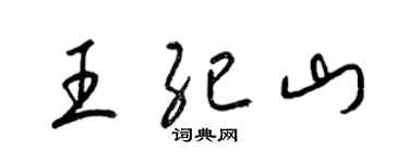 梁锦英王纪山草书个性签名怎么写