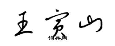 梁锦英王寅山草书个性签名怎么写