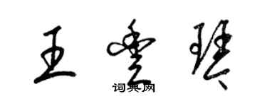 梁锦英王丰琴草书个性签名怎么写