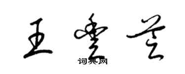 梁锦英王丰芝草书个性签名怎么写
