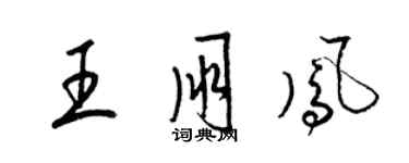 梁锦英王朋凤草书个性签名怎么写