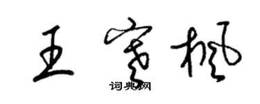 梁锦英王寒枫草书个性签名怎么写