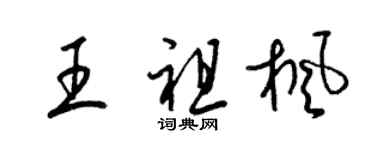 梁锦英王祖枫草书个性签名怎么写