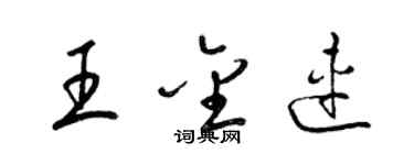 梁锦英王金连草书个性签名怎么写