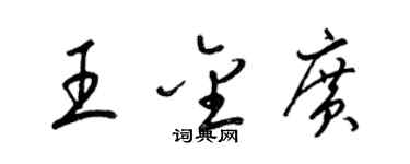 梁锦英王金广草书个性签名怎么写