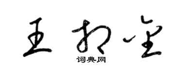 梁锦英王相金草书个性签名怎么写