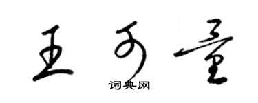 梁锦英王可量草书个性签名怎么写