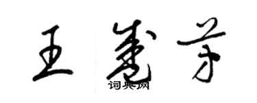 梁锦英王盛芳草书个性签名怎么写