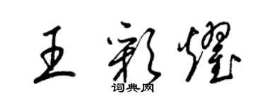 梁锦英王彩耀草书个性签名怎么写