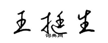 梁锦英王挺生草书个性签名怎么写