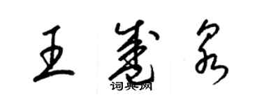 梁锦英王盛泉草书个性签名怎么写