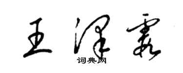 梁锦英王泽霞草书个性签名怎么写