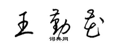 梁锦英王勤花草书个性签名怎么写